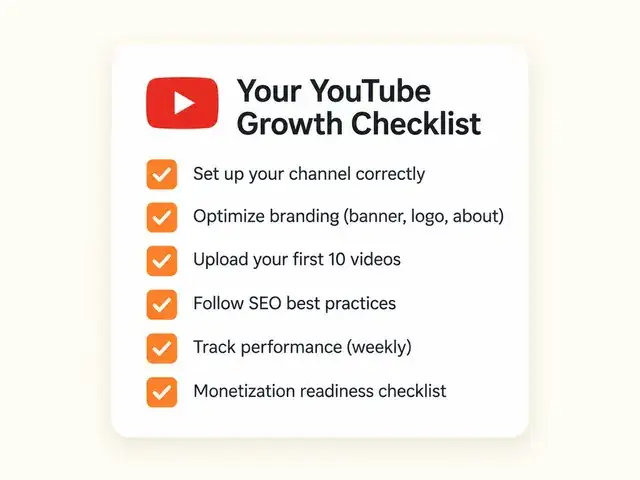 YouTube channel growth checklist